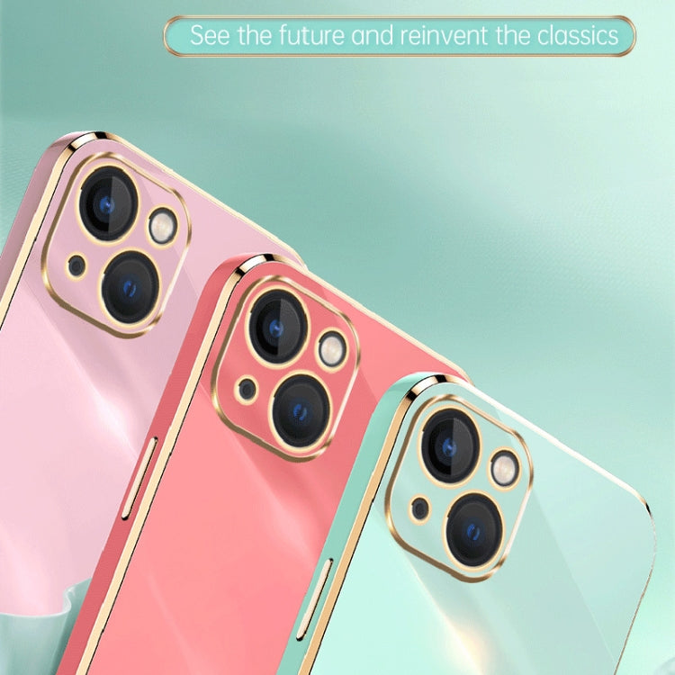 For iPhone 15 Plus XINLI Straight Edge 6D Electroplate TPU Phone Case(Celestial Blue) by XINLI