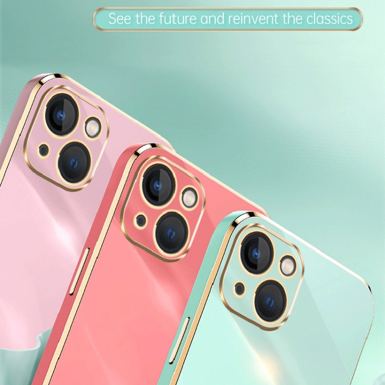 For iPhone 15 XINLI Straight Edge 6D Electroplate TPU Phone Case(White) by XINLI