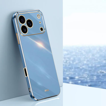 For iPhone 17 Pro XINLI Straight Edge 6D Electroplate TPU Phone Case(Celestial Blue) by XINLI