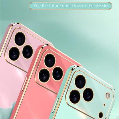 For iPhone 17 Pro Max XINLI Straight Edge 6D Electroplate TPU Phone Case(Mint Green) by XINLI