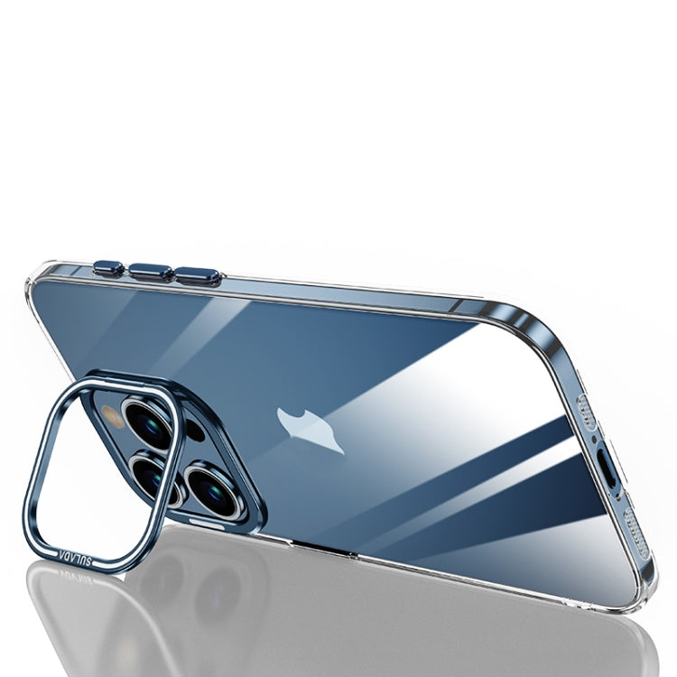 For iPhone 15 Pro SULADA PC + Aluminum Alloy Lens Holder Phone Case(Dark Blue) by SULADA