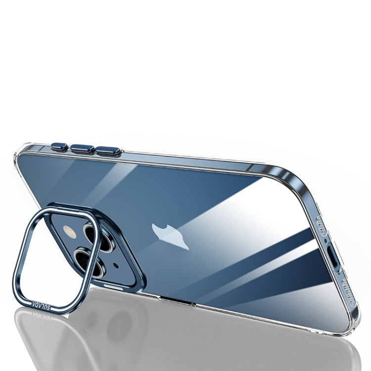 For iPhone 15 SULADA PC + Aluminum Alloy Lens Holder Phone Case(Dark Blue) by SULADA