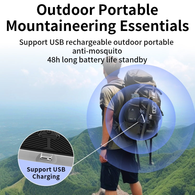709 Outdoor Camping Ultrasonic Portable Mosquito Repeller(Black) by bashfashion