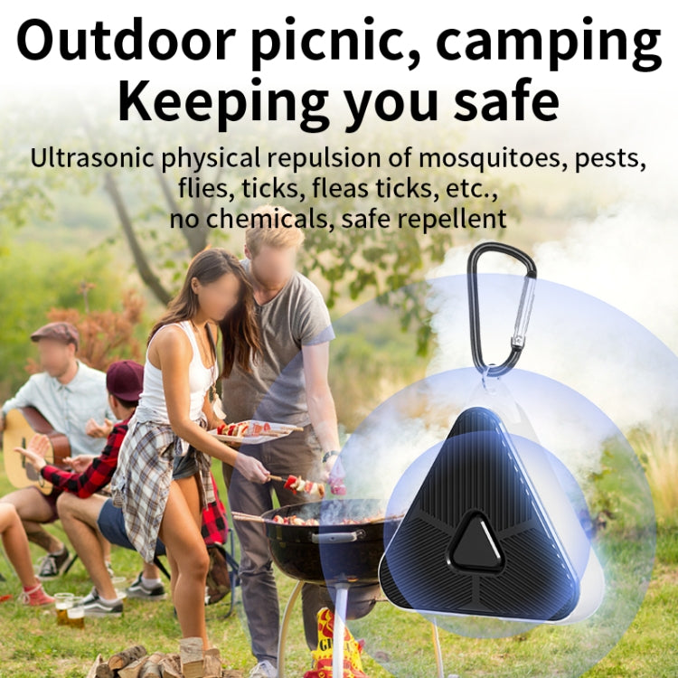 709 Outdoor Camping Ultrasonic Portable Mosquito Repeller(Black) by bashfashion