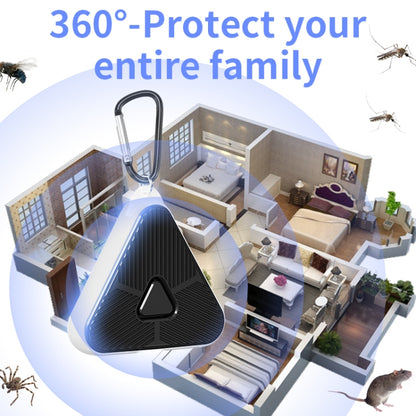 709 Outdoor Camping Ultrasonic Portable Mosquito Repeller(Black) by bashfashion