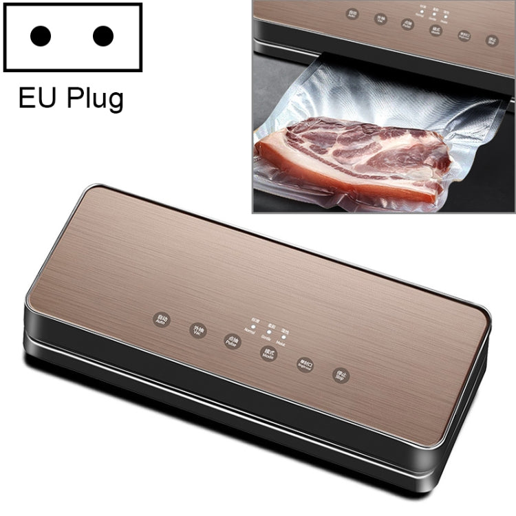 Automatic Vacuum Sealer Household Food Preservation Packaging Machine, Plug Specification:EU Plug(Gold) by bashfashion