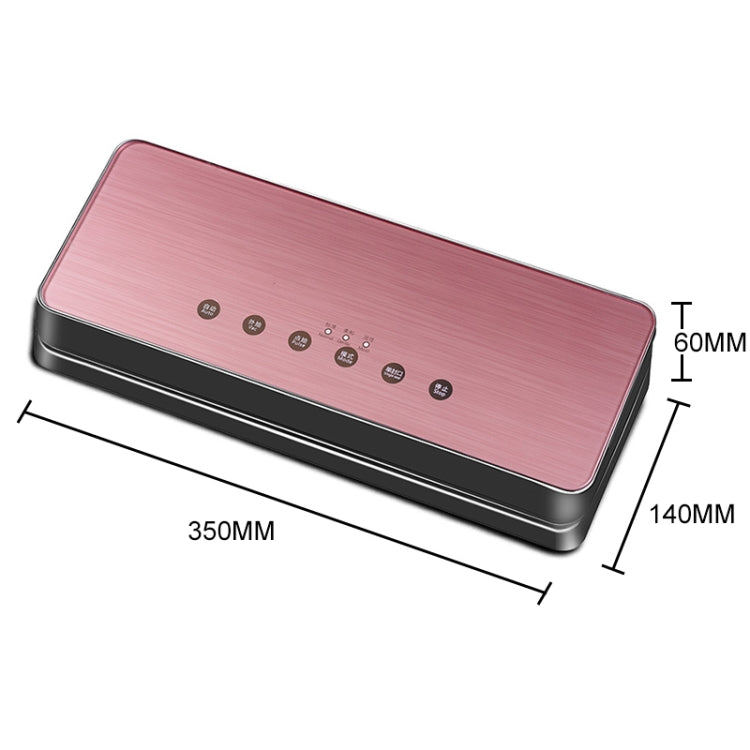 Automatic Vacuum Sealer Household Food Preservation Packaging Machine, Plug Specification:EU Plug(Rose Gold) by bashfashion