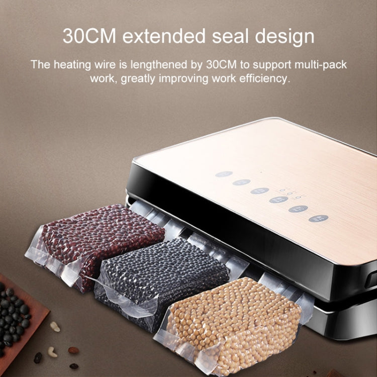 Automatic Vacuum Sealer Household Food Preservation Packaging Machine, Plug Specification:EU Plug(Rose Gold) by bashfashion
