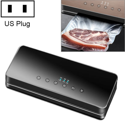 Automatic Vacuum Sealer Household Food Preservation Packaging Machine, Plug Specification:US Plug(Black) by bashfashion