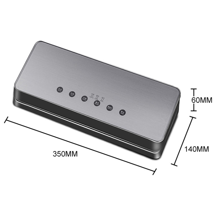 Automatic Vacuum Sealer Household Food Preservation Packaging Machine, Plug Specification:US Plug(Silver) by bashfashion