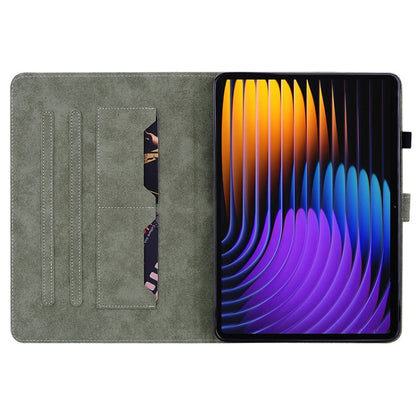 For Xiaomi Pad 7 / Pad 7 Pro Tiger Pattern Flip Leather Tablet Case(Grey) by bashfashion