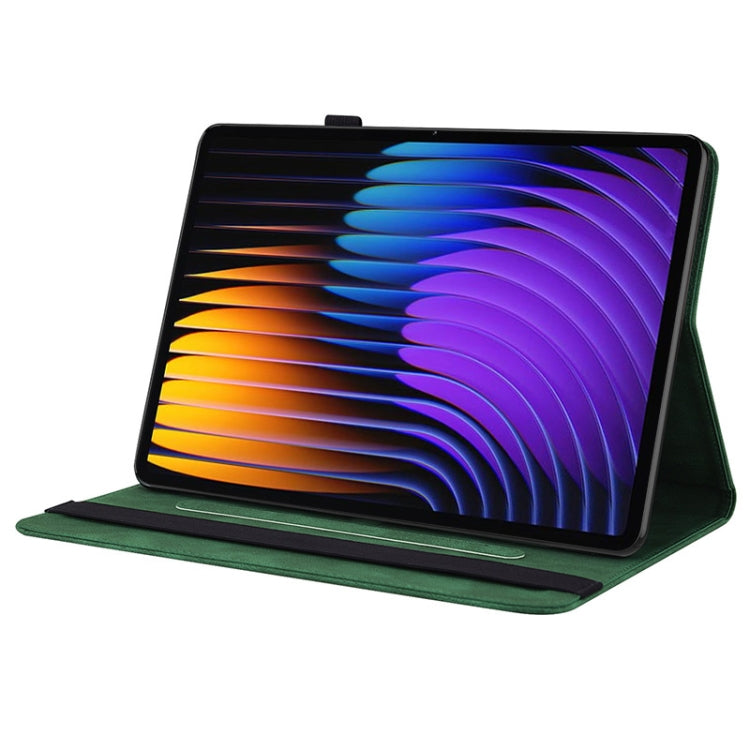 For Xiaomi Pad 7 / Pad 7 Pro Butterfly Flower Embossed Leather Tablet Case(Green) by bashfashion