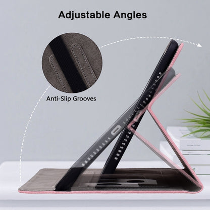 For Xiaomi Pad 7 / Pad 7 Pro Butterfly Rose Embossed Leather Tablet Case(Pink) by bashfashion