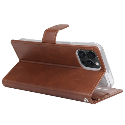 For iPhone 15 Pro GOOSPERY BLUE MOON Crazy Horse Texture Leather Phone Case(Brown) by GOOSPERY