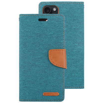For iPhone 15 Pro Max GOOSPERY CANVAS DIARY Fabric Texture Flip Leather Phone Case(Green) by GOOSPERY