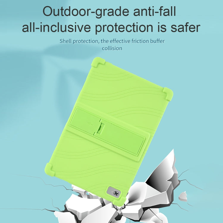 For Teclast M40 Plus Shockproof Silicone Tablet Protective Case with Holder(Red) by bashfashion