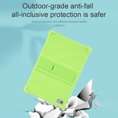 For Teclast M40 Plus Shockproof Silicone Tablet Protective Case with Holder(Red) by bashfashion