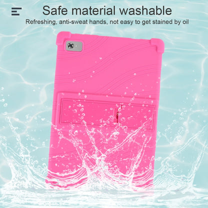 For Teclast M40 Plus Shockproof Silicone Tablet Protective Case with Holder(Red) by bashfashion