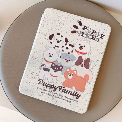 For iPad 2025 / 2022 Painted Magnetic Split Leather Tablet Case(Puppy) by bashfashion