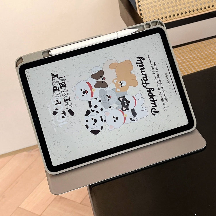 For iPad 2025 / 2022 Painted Magnetic Split Leather Tablet Case(Puppy) by bashfashion