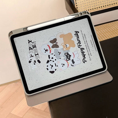 For iPad 2025 / 2022 Painted Magnetic Split Leather Tablet Case(Puppy) by bashfashion