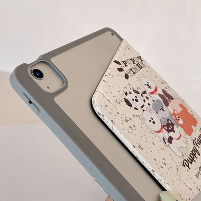 For iPad 2025 / 2022 Painted Magnetic Split Leather Tablet Case(Puppy) by bashfashion