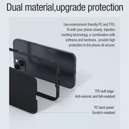 For iPhone 15 NILLKIN Frosted Shield Pro Magnetic Magsafe Phone Case(Black) by NILLKIN