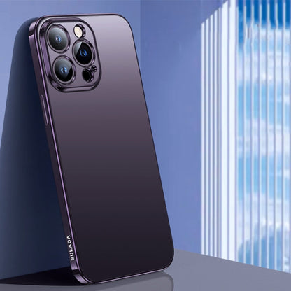 For iPhone 15 Pro Max SULADA Electroplating Frosted TPU Phone Case(Dark Purple) by SULADA