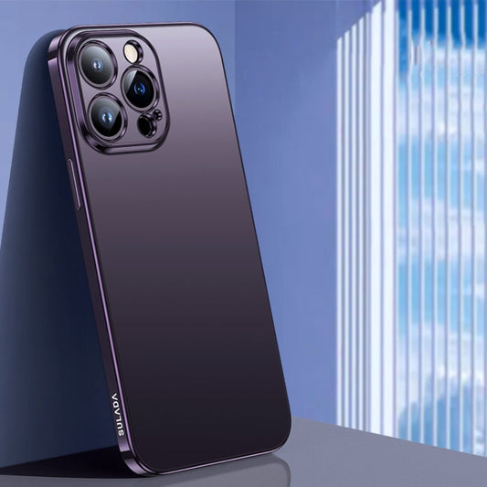 For iPhone 15 Pro SULADA Electroplating Frosted TPU Phone Case(Dark Purple) by SULADA