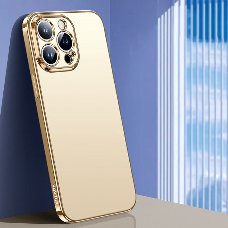 For iPhone 15 Pro SULADA Electroplating Frosted TPU Phone Case(Gold) by SULADA