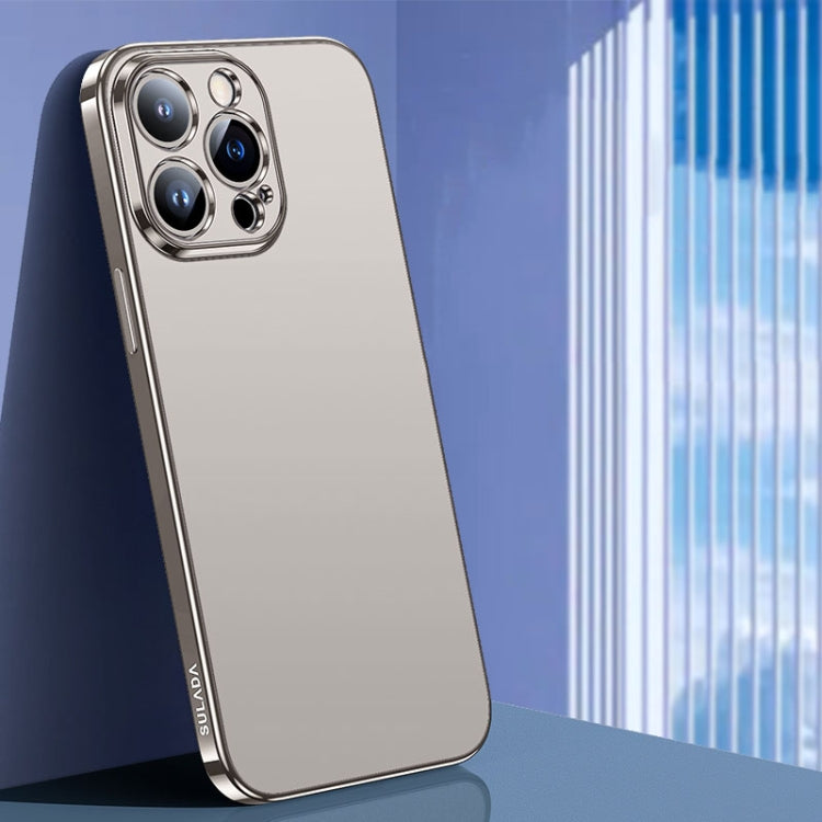 For iPhone 15 Pro SULADA Electroplating Frosted TPU Phone Case(Titanium Grey) by SULADA