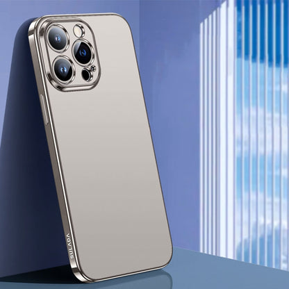 For iPhone 15 Pro SULADA Electroplating Frosted TPU Phone Case(Titanium Grey) by SULADA