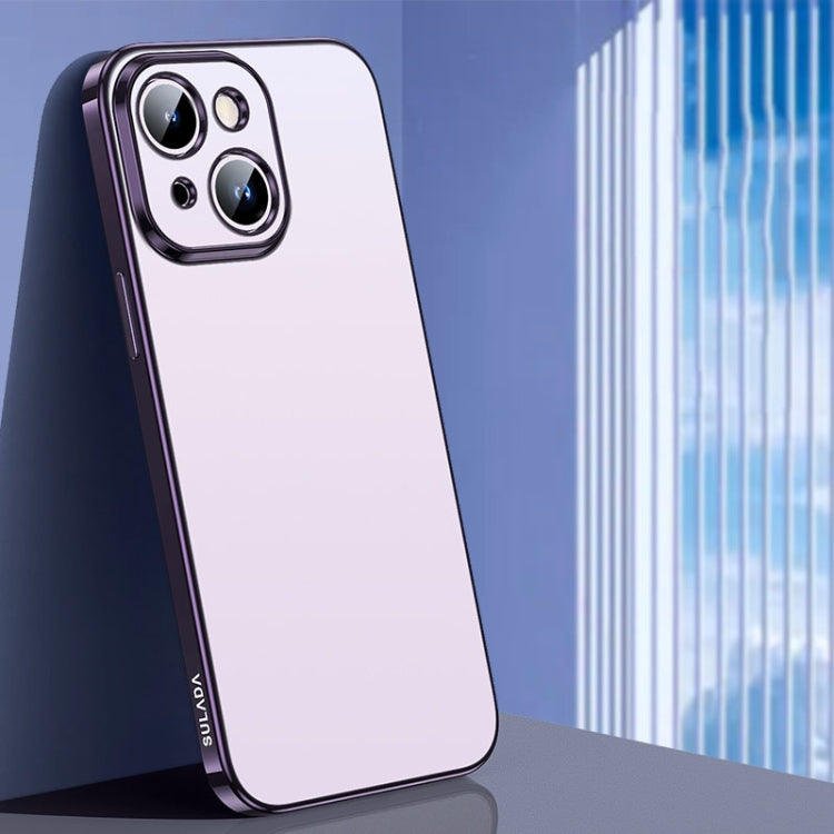 For iPhone 15 Plus SULADA Electroplating Frosted TPU Phone Case(Dark Purple) by SULADA