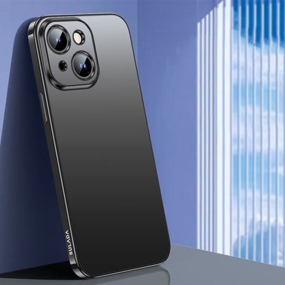 For iPhone 15 Plus SULADA Electroplating Frosted TPU Phone Case(Black) by SULADA