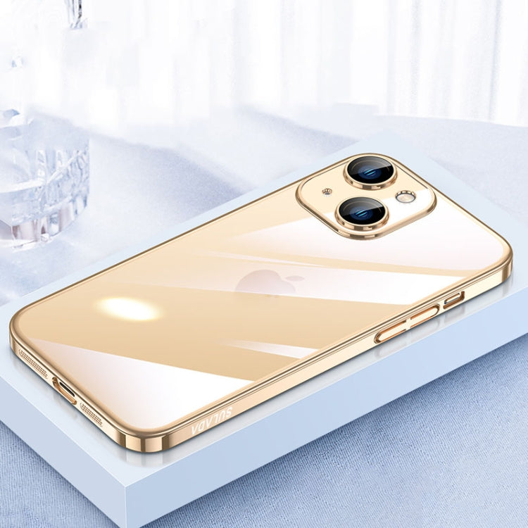 For iPhone 15 Plus SULADA JINGJIA Series Lens Protector PC Phone Case(Gold) by SULADA