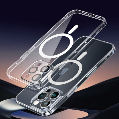 For iPhone 16 Pro SULADA Jingpin Series MagSafe All-inclusive Lens Electroplated TPU Phone Case(Transparent) by SULADA