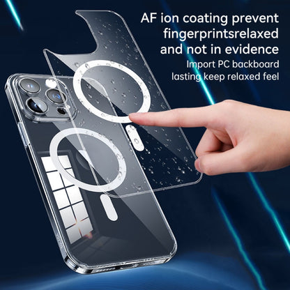 For iPhone 16 Pro SULADA Jingpin Series MagSafe All-inclusive Lens Electroplated TPU Phone Case(Transparent Blue) by SULADA