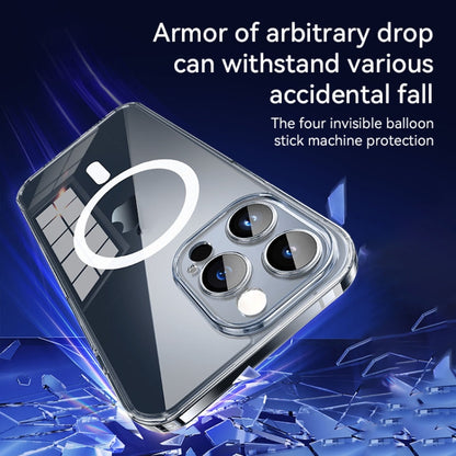 For iPhone 16 SULADA Jingpin Series MagSafe All-inclusive Lens Electroplated TPU Phone Case(Transparent Blue) by SULADA