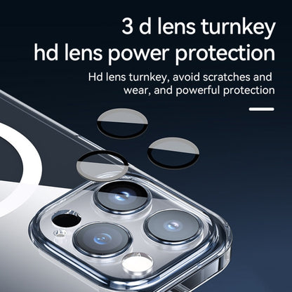 For iPhone 16 Plus SULADA Jingpin Series MagSafe All-inclusive Lens Electroplated TPU Phone Case(Transparent Blue) by SULADA