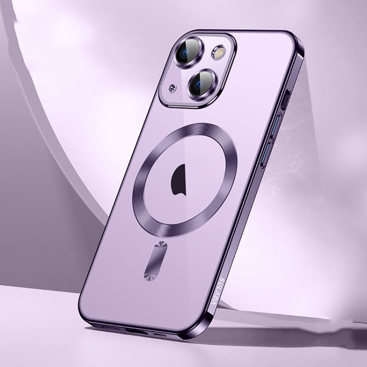 For iPhone 15 SULADA MagSafe Plating TPU Shockproof Phone Soft Case(Dark Purple) by SULADA