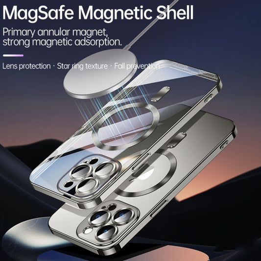 For iPhone 15 Pro SULADA MagSafe Plating TPU Shockproof Phone Soft Case(Titanium Blue) by SULADA