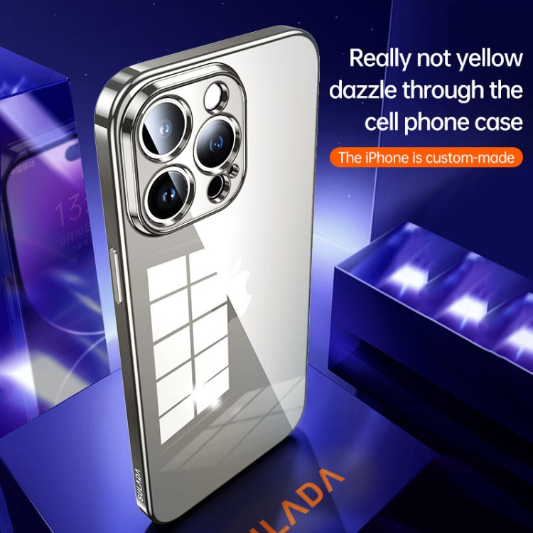 For iPhone 15 Pro SULADA Shine Through Series Plating TPU Transparent Phone Case(Titanium Grey) by SULADA