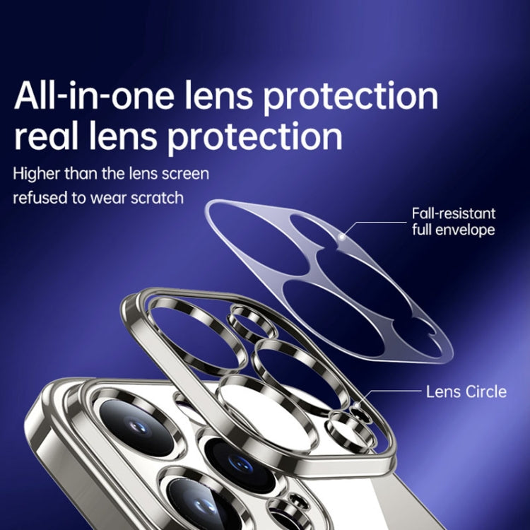 For iPhone 15 Plus SULADA Shine Through Series Plating TPU Transparent Phone Case(Titanium Grey) by SULADA