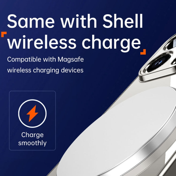 For iPhone 15 Pro SULADA Shine Through Series Plating TPU Transparent Phone Case(Dark Purple) by SULADA