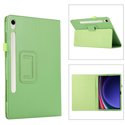 For Samsung Galaxy Tab S9+ / S10+ Litchi Texture Leather Tablet Case with Holder(Green) by bashfashion