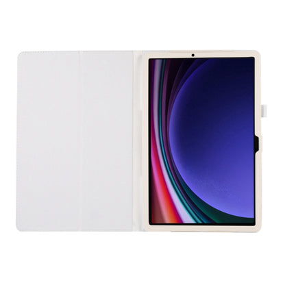 For Samsung Galaxy Tab S9+ / S10+ Litchi Texture Leather Tablet Case with Holder(White) by bashfashion
