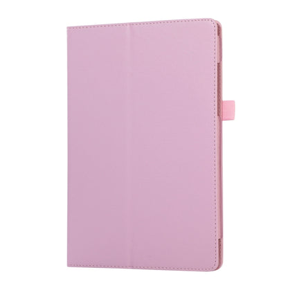 For Samsung Galaxy Tab A9 Litchi Texture Leather Tablet Case with Holder(Pink) by bashfashion