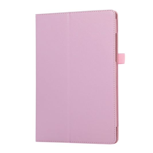 For Samsung Galaxy Tab A9 Litchi Texture Leather Tablet Case with Holder(Pink) by bashfashion