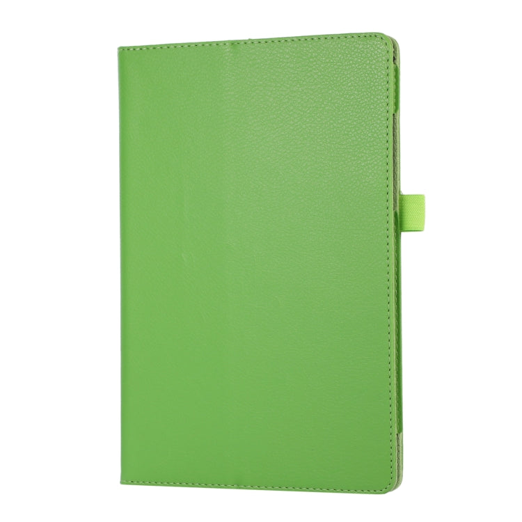 For Samsung Galaxy Tab A9 Litchi Texture Leather Tablet Case with Holder(Green) by bashfashion