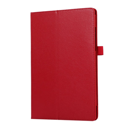 For Samsung Galaxy Tab A9 Litchi Texture Leather Tablet Case with Holder(Red) by bashfashion